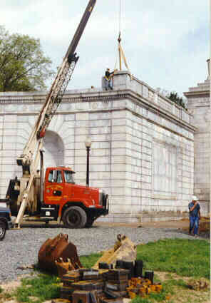 Granite balustrade elements
